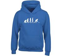 Hippowarehouse Hockey Player Evolution Kids Children's Unisex Hoodie Hooded top Royal