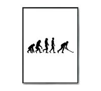 Hippowarehouse Hockey Player Evolution Printed Poster A4 Wall Art Design Classroom Room Gym Office Décor