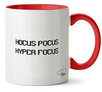 Hippowarehouse Hocus Pocus Hyper Focus Printed Mug Various Colour Options Ceramic Cup Kitchenware 11oz