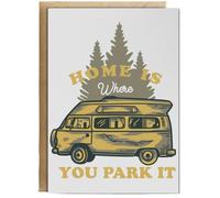 Hippowarehouse Home is where you park it Personalised Card A6 with envelope for him for her Funny Cards for Men and Women Blank inside option