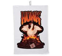 Hippowarehouse HONK Rock duck Tea Towel Eco Printed Dish Cloth Kitchen accessory 50cmx70cm 100% Cotton