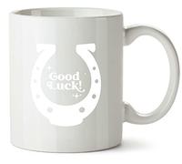Hippowarehouse Horse Shoe Good Luck Printed Mug Various Colour Options Ceramic Cup Kitchenware 10oz