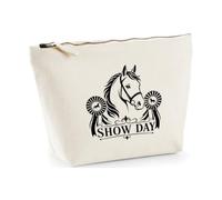 Hippowarehouse Horse Show Day Printed Make up Cosmetic wash Bag 18x19x9cm