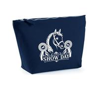 Hippowarehouse Horse Show Day Printed Make up Cosmetic wash Bag 18x19x9cm