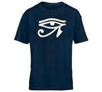Hippowarehouse Horus Egyptian Eye Kids Children's Short Sleeve t-Shirt Navy Blue