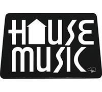 Hippowarehouse house music printed mouse mat pad accessory black rubber base 240mm x 190mm x 60mm