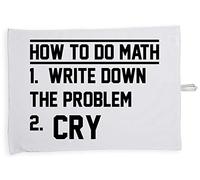 Hippowarehouse How To Do Math Tea Towel Eco Printed Dish Cloth Kitchen accessory 50cmx70cm 100% Cotton