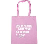 Hippowarehouse How To Do Math Tote Shopping Gym Beach Bag 42cm x38cm, 10 litres
