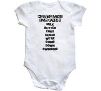 Hippowarehouse How To Make Emo Cakes: Milk Butter Eggs Sugar We're Going Down Swinging baby vest bodysuit (short sleeve) boys girls