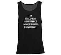 Hippowarehouse I Am A Soul of Love A Heart of Peace A Mind of Stillness A Being of Light Vest Scoop Sleeve Unisex Tank top Black
