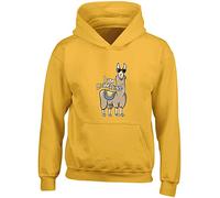 Hippowarehouse I am Llamazing Cool Llama Kids Children's Unisex Hoodie Hooded top Sun Yellow