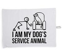 Hippowarehouse I am my dog's service animal Tea Towel Eco Printed Dish Cloth Kitchen accessory 50cmx70cm 100% Cotton