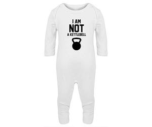 Hippowarehouse I Am Not a Kettlebell Baby Romper All in one Piece Unisex White