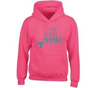 Hippowarehouse I am Secretly a Mermaid Kids Children's Unisex Hoodie Hooded top Fuchsia Pink