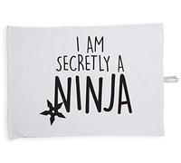 Hippowarehouse I am secretly a ninja Tea Towel Eco Printed Dish Cloth Kitchen accessory 50cmx70cm 100% Cotton