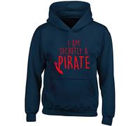 Hippowarehouse I am Secretly a Pirate Kids Children's Unisex Hoodie Hooded top Navy