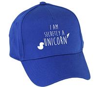 Hippowarehouse i am Secretly a Unicorn Baseball Cap hat Premium Printed 5 Panel OneSize Adults Royal Blue