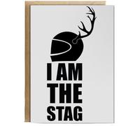 Hippowarehouse I Am The Stag Birthday Card A5 Personalised with envelope for him for her Funny Cards for Men and Women Blank inside option