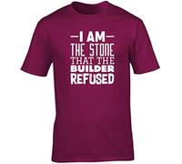 Hippowarehouse I am The Stone That The Builder Refused Unisex Short Sleeve t-Shirt (Specific Size Guide in Description)