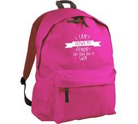 Hippowarehouse I CAN'T DROWN MY DEMONS THEY KNOW HOW TO SWIM backpack ruck sack Dimensions: 31 x 42 x 21 cm Capacity: 18 litres