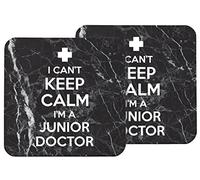 Hippowarehouse I Can't Keep Calm I'm a Junior Doctor pack of 2 coasters gloss finish durable backing 9cm x 9cm