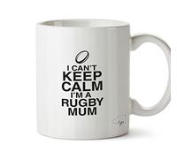Hippowarehouse I Can't Keep Calm I'm a Rugby Mum Printed Mug Cup Ceramic 10oz