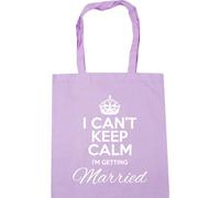 Hippowarehouse I can't keep calm I'm getting married Tote Shopping Gym Beach Bag 42cm x38cm, 10 litres