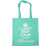 Hippowarehouse I can't keep calm I'm getting married Tote Shopping Gym Beach Bag 42cm x38cm, 10 litres
