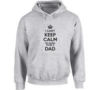Hippowarehouse I Can't Keep Calm I'm Going to be a Dad unisex Hoodie hooded top (Specific size guide in description) Grey