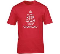 Hippowarehouse I Can't Keep Calm I'm Going to be a Grandad Unisex Short Sleeve t-Shirt (Specific Size Guide in Description) Red
