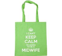 Hippowarehouse I Can't Keep Calm I'm Going to be a Midwife Tote Shopping Gym Beach Bag 42cm x38cm, 10 litres