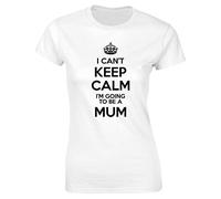 Hippowarehouse I Can't Keep Calm I'm Going to be a Mum Womens Fitted Short Sleeve t-Shirt (Specific Size Guide in Description) White