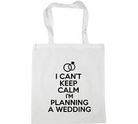 Hippowarehouse I can't keep calm i'm planning a wedding Tote Shopping Gym Beach Bag 42cm x38cm, 10 litres