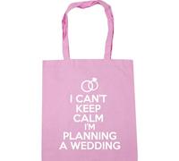 Hippowarehouse I can't keep calm i'm planning a wedding Tote Shopping Gym Beach Bag 42cm x38cm, 10 litres