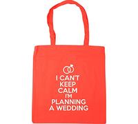 Hippowarehouse I can't keep calm i'm planning a wedding Tote Shopping Gym Beach Bag 42cm x38cm, 10 litres