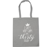 Hippowarehouse I Can't Keep Calm I'm Thirty Today Tote Shopping Gym Beach Bag 42cm x38cm, 10 litres