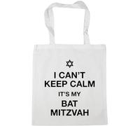 Hippowarehouse I can't keep calm it's my bat mitzvah Tote Shopping Gym Beach Bag 42cm x38cm, 10 litres