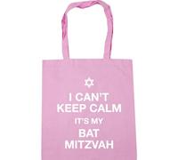 Hippowarehouse I can't keep calm it's my bat mitzvah Tote Shopping Gym Beach Bag 42cm x38cm, 10 litres