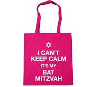 Hippowarehouse I can't keep calm it's my bat mitzvah Tote Shopping Gym Beach Bag 42cm x38cm, 10 litres