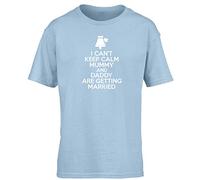 Hippowarehouse I Can't Keep Calm Mummy and Daddy are Getting Married Kids Children's Short Sleeve t-Shirt Light Blue