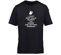 Hippowarehouse I Can't Keep Calm Mummy and Daddy are Getting Married Kids Children's Short Sleeve t-Shirt Black