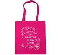 Hippowarehouse i can't keep calm, my daughter is getting married Tote Shopping Gym Beach Bag 42cm x38cm, 10 litres