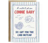 Hippowarehouse I couldn't get you connie baby so I got you this card Personalised Card A6 with envelope for him for her Funny Cards for Men and Women Blank inside option