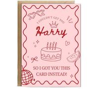 Hippowarehouse I couldn't get you Harry so I got you this card Personalised Card A6 with envelope for him for her Funny Cards for Men and Women Blank inside option