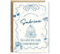 Hippowarehouse I couldn't get you Sabrina so I got you this card Personalised Card A5 with envelope for him for her Funny Cards for Men and Women Blank inside option