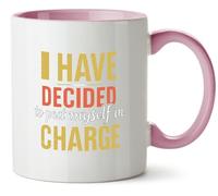 Hippowarehouse I Decided to Be in Charge Gift for Him Her Daughter Son Dad Mum Printed Mug Various Colour Options Ceramic Cup Kitchenware 11oz