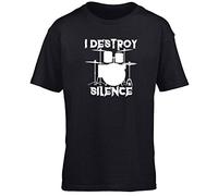 Hippowarehouse I Destroy Silence Kids Children's Short Sleeve t-Shirt Black