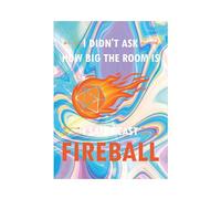 Hippowarehouse I Didn't Ask How Big The Room Is, I Said I Cast Fireball Printed Poster A4 Wall Art Design Classroom Room Gym Office Décor