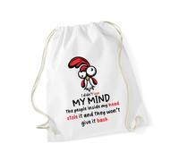Hippowarehouse I didn't lose my mind the people inside my head stole it Drawstring Cotton School Gym Bag 37cm x 46cm, 12 litres