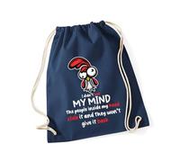Hippowarehouse I didn't lose my mind the people inside my head stole it Drawstring Cotton School Gym Bag 37cm x 46cm, 12 litres
